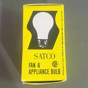 Satco S3811 130V Medium Base 40-Watt A15 Light Bulb Frosted Fan & Appliance Bulb - Picture 1 of 8