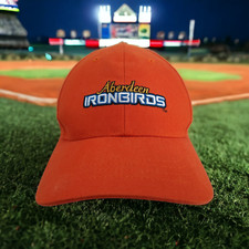 Aberdeen Ironbirds MiLB Orioles Minors Ripken Orange Strap Back Baseball Hat Cap