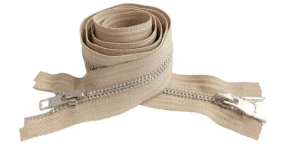 YKK #5 Aluminio Dos Vías Separador 12" a 36" - Cremallera Chaqueta Peso Medio Foto 1 de 4