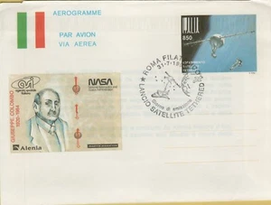 143526 AEROGRAMME PAR AVION VIA AEREA NASA ALENIA ITALIA LIRE 850 - Imagen 1 de 1