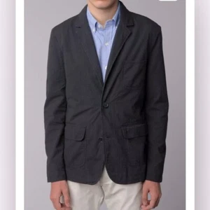 J Press for Urban Outfitters Anthropologie Navy Cotton Seersucker Blazer M - Picture 1 of 15