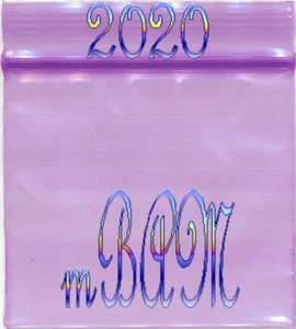 Paquete de 100 bolsas con cremallera Apple 2020 púrpura 2,0x2,0" mini bolsas con cremallera de colores - Imagen 1 de 12