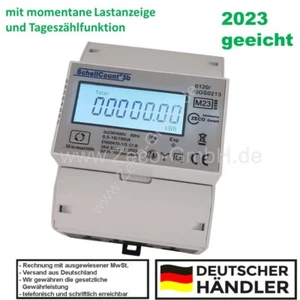 LCD Drehstromzähler Stromzähler MID 2023 geeicht mit S0 für Hutschiene 100A 400V - Picture 1 of 6
