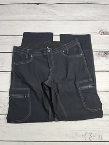 Kuhl Womens Cargo Hiking Convertible Pants Outdoors Drawstring Gray  12 Reg S5 - Picture 1 of 7