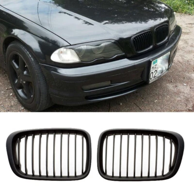 PARRILLAS NEGRAS MATE BMW E46 1998-2001 4 PUERTAS 320i 323i 325i 328i 330i Foto 1 de 4