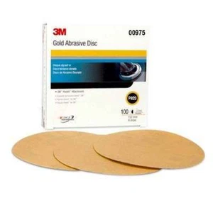 100ct 3M Gold Abrasive 216U 6" Hookit Sanding Discs 00975 - Grit P320 Sandpaper - Picture 1 of 3