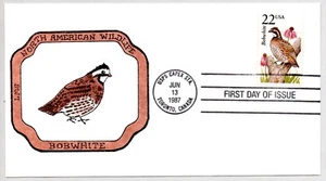 #2301 BOBWHITE BIRD USPS CAPEX STAMOP SHOW LMG HAND COLORED FIRST DAY COVER FDC - Picture 1 of 1