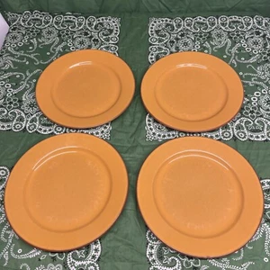 Bobby Flay FB PLANCHA Set of 4 Orange 11” Dinner Plates ~ Terracotta ~ - Picture 1 of 11