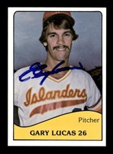 GARY LUCAS SIGNED 1979 TCMA #0841 ON-CARD AUTO - HAWAII ISLANDERS