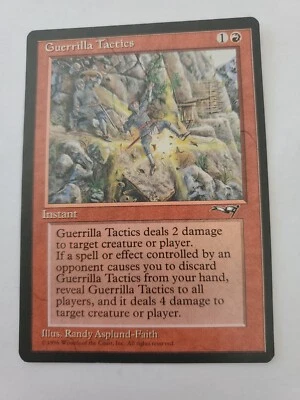 MTG Magic The Gathering Card Guerrilla Tactics Instant Red Alliances 1996 - Image 1 of 2
