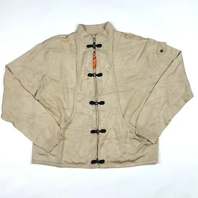 Jamie Sadock бежевый шелк кимоно стиль женщин размер S вязаный свитер кнопка куртка  - Изображение 1 из 4