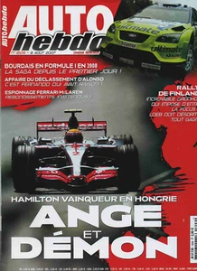 AUTO HEBDO n°1609 08.08.2007 GP HONGRIE WRC FINLANDE BOURDAIS - Bild 1 von 1