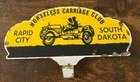 Horseless Carriage Club Booster License Plate Topper Rapid City SD PORCELAIN