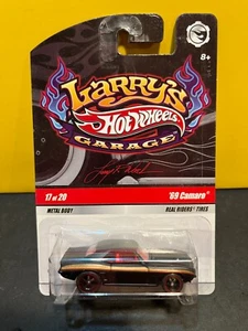1/64 HOT WHEELS LARRY'S GARAGE REAL RIDERS 17/20 1969 CHEVROLET CAMARO BLACK - Picture 1 of 2