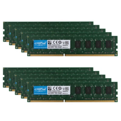 Crucial 4GB 8GB 240-Pin DDR3 SDRAM DDR3L 1600 PC3L 12800 RAM Desktop Memory Lot - Image 1 of 4