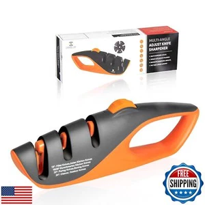 Knife Sharpener with Adjustable Angle Guide,Knife Sharpening with Diamond and - Picture 1 of 5