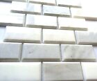 Carrara White 2x4 Polished Beveled Mosaic Tile Wall Backsplash Kitchen Bath