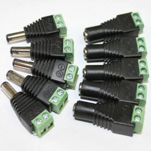 12V 10X DC Power Supply Plug Adapter Connector for 5050 3528 LED Strip Light LX - Picture 1 of 11