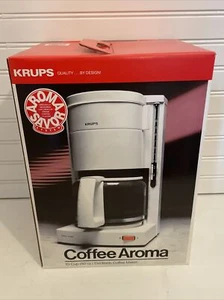 NIOB KRUPS Aroma 10 Cup Coffee Maker White Type 130 - 71 NEW RARE Vintage - Picture 1 of 4