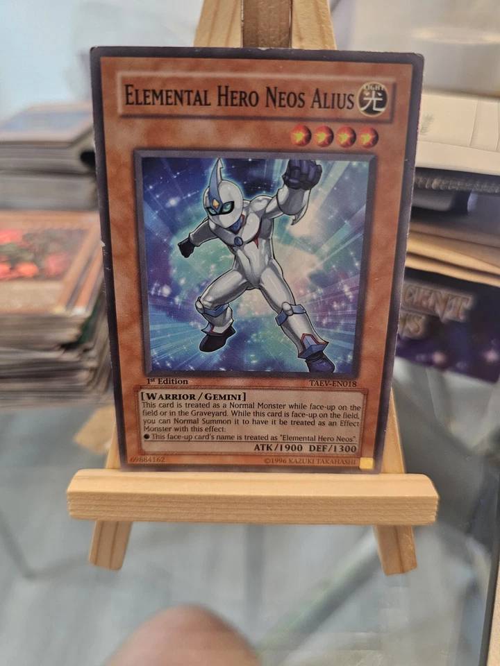 Yugioh Card Elemental Hero Neos Alius TAEV-EN018 Super Rare 1st Edition - Image 1 of 1