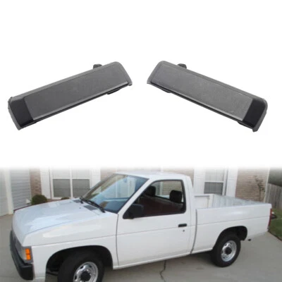 Manija de puerta delantera izquierda y derecha exterior negra para camioneta Nissan D21 86-94 95-97 Foto 1 de 4