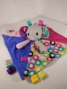 Taggies Elephant Lovey couverture de sécurité onglets sensoriels lumineux démarre cercles - Photo 1/4