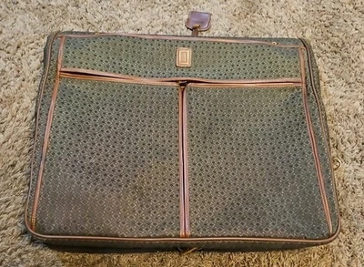 Hartmann Wings Diamonds Jacquard 23” Garment Bag Luggage Leather - Image 1 of 4