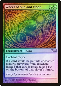 Wheel of Sun and Moon FOIL Shadowmoor HEAVILY PLD White Green Rare CARD ABUGames - Picture 1 of 1