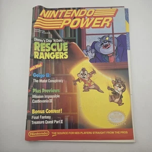 Nintendo Power Magazine 1990 Chip Dale + Castlevania Poster  - Bild 1 von 14
