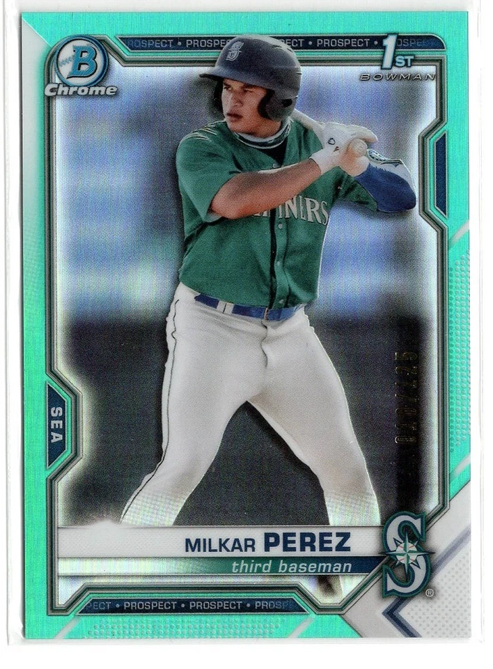2021 Bowman Chrome Rookie RC Fuchsia Shimmer Refractor /199 Milkar Perez | SP - Image 1 of 1