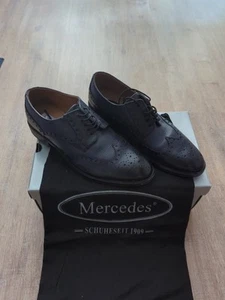 Mercedes Budapester Brogues Herrenschuhe Leder NachtBlau/Schwarz Gr. 41 Wie Neu - Bild 1 von 6