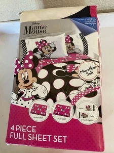 Neu Disney Jay Franco & Söhne Minnie Mouse komplettes Lakenset mit Kissenbezügen - Bild 1 von 4