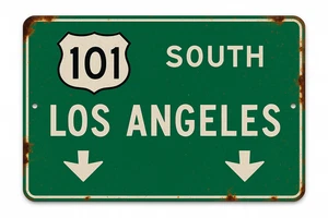 101 South Los Angeles Highway Blechschild - Bild 1 von 2