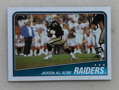 1988 Topps #325 - Bo Jackson - Rookie RC Los Angeles Raiders Foto 1 de 2