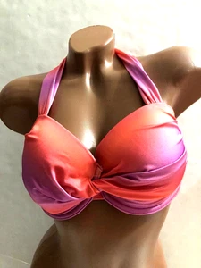 Victoria’s Secret Swim Bikini Bustier Top Strappy Watercolor 34DDD NWT - Picture 1 of 4