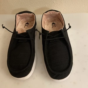 Reef Women's Cushion Coast Black Slip-Ons Size 6 Removable Insole - Picture 1 of 13
