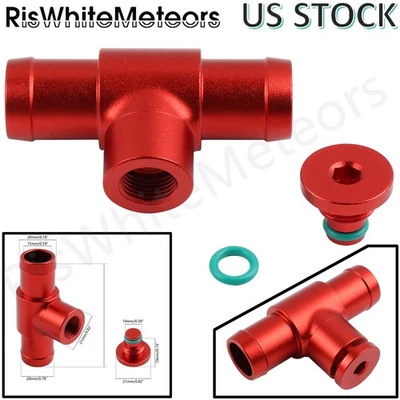 Conector de manguera de calentador de puerto de purga de refrigerante de aluminio para Infiniti M45 2003-04 G35 Foto 1 de 4