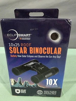 Binóculo Solar Celestron EclipSmart 10x25 (Novo em Folha) Mini BINO, FRETE GRÁTIS  - Imagem 1 de 4