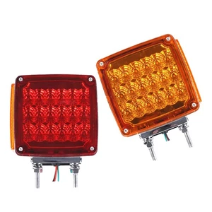 Pair 39LED Dual Face Stud Mount Pedestal Fender Turn Signal Side Marker Light we - Picture 1 of 6