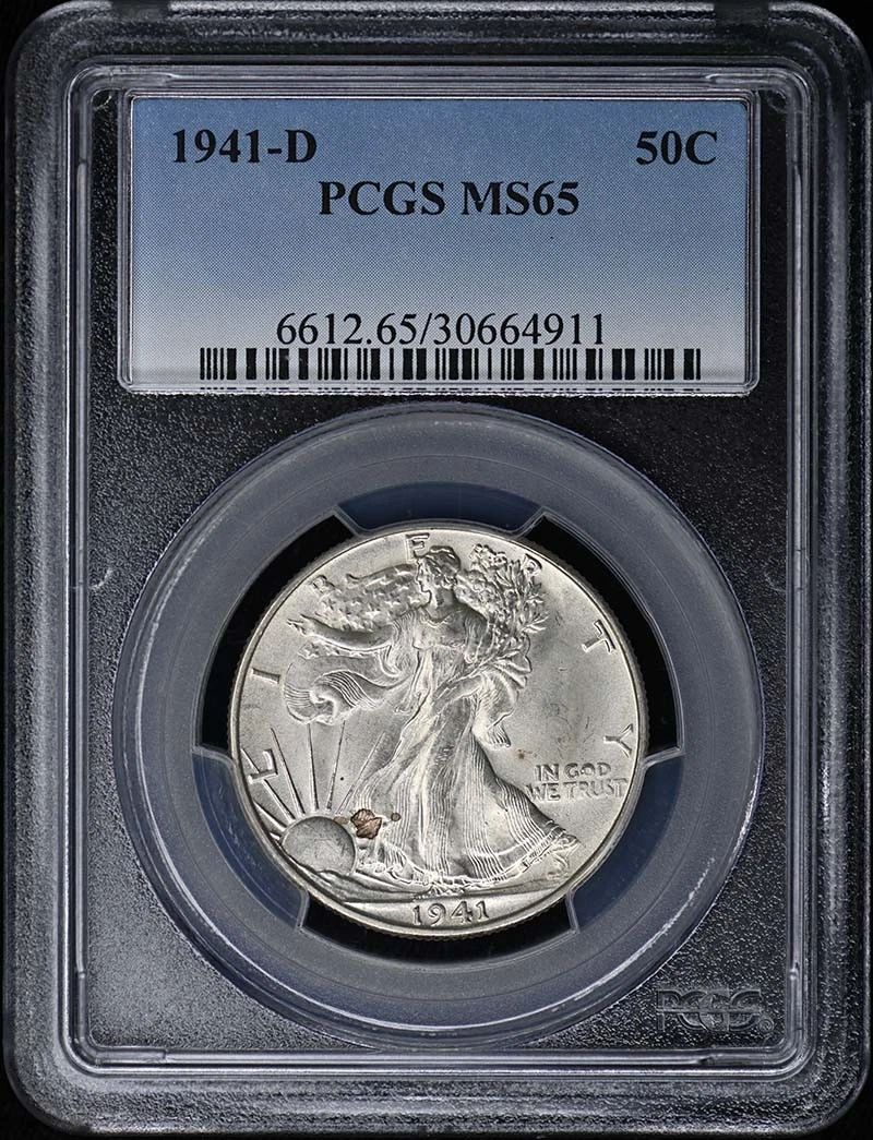 アメリカ合衆国　1941　1/2ダラー銀貨　ウォーキングリバティ MS65 アメリカ合衆国 1941 1/2ドル銀貨 ウォーキングリバティ