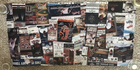RARE 2010 MLB OPUS POSTER OPENING DAY 2010 TICKET COLLAGE VERLANDER 38"x19" NEW Cover