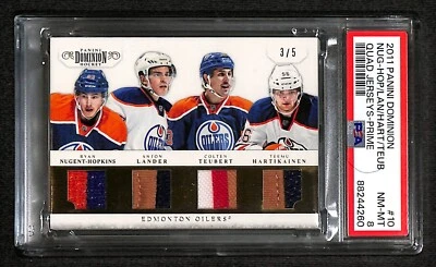 2011 Panini Dominion Quad Jerseys /5 Nugent-Hopkins Lander Teubert Hartikainen - Image 1 of 2