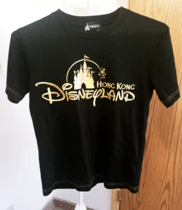 Disneyland Hongkong gesticktes Logo offizielles T Doppelnaht Shirt-Small - Bild 1 von 4