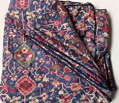 RARE! Ralph Lauren Home *Orienta FULL QUEEN DUVET Bed COVER Sateen Blue NAVY - Image 1 of 4