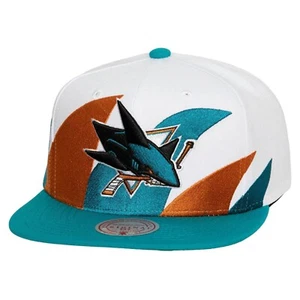 Brand New Mitchell & Ness Sharks NHL Vintage Sharktooth Snapback Hat - Picture 1 of 3