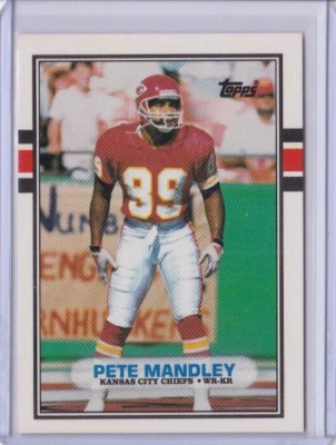 1989 TOPPS TRADED FOOTBALL #12T PETE MANDLEY KANSAS CITY CHIEFS (ID89) - Image 1 of 2