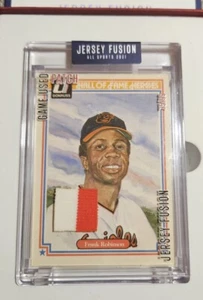 2021 JERSEY FUSION Frank Robinson Hall Of Fame Heroes 1980 Game Used Patch 75/99 - Bild 1 von 6