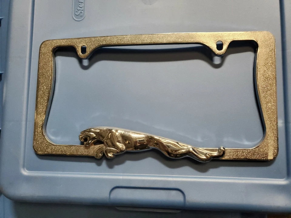 1998-99-00-01-02-03 JAGUAR XJ8 XJR VANDEN PLAS FRONT LICENCE PLATE CHROME TRIM - Image 1 of 1