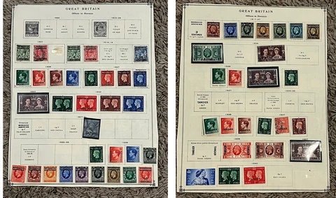 1907-1940 BRITAIN OFFICES IN MOROCCO AND TANGIER M&U STAMP LOT ON ALBUM PAGE Cover