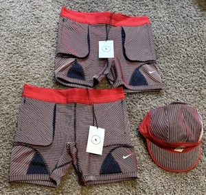 NIKE X Gyakusou Utility Shorts(2) & Hat Red/Black GIRA - MRSP $320 - Picture 1 of 6